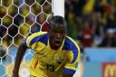 Enner Valencia wheels away in celebration after scoring against the Honduras. Picture: Action Images