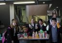 Students from Jewish Community Secondary School make toiletry hampers during lunchtime last Friday for Mitzvah Day