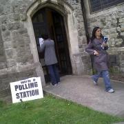 Residents have been arriving at the West Harrow church all morning to cast their votes