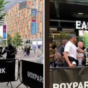 Footage shows the knockout outside Boxpark Wembley. Credit: @gloryglorytott