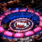 The letters 'NHS' were spelt out by dancers including Craig Binch and Richard Finley.