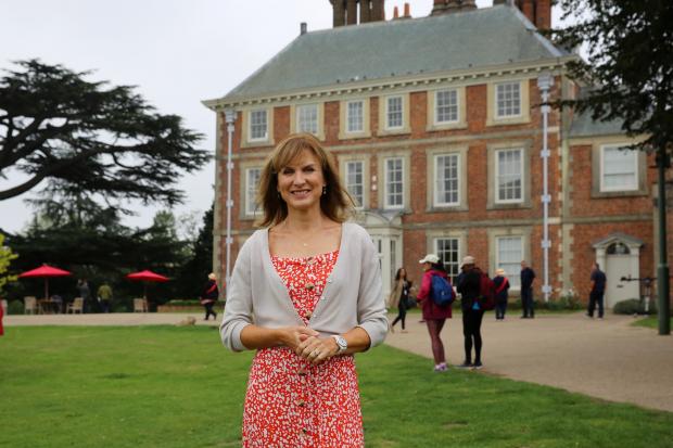Fiona Bruce at Forty Hall, which will feature in BBC1's Antiques Roadshow. Photo: Enfield Council
