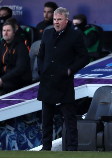 Jackett pictured in charge of Portsmouth in January. Credit: PA