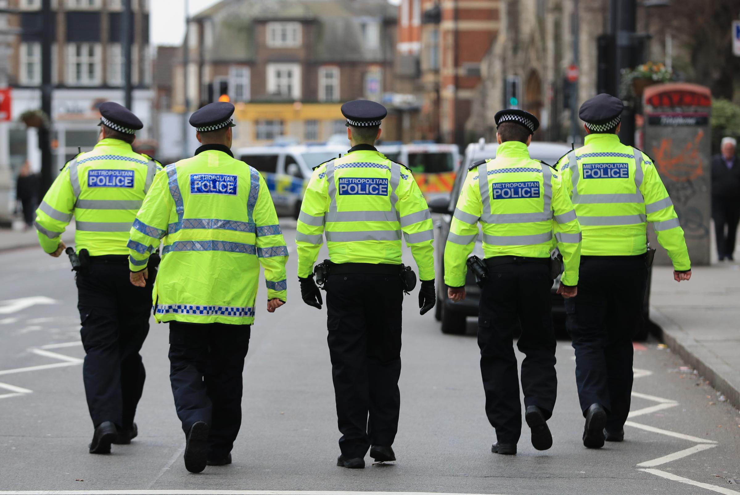 Police at Streatham following the attack (Photo: PA)