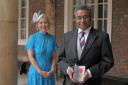 Ganesh Suntharalingam after being awarded his OBE. Picture credit: LNWUH.