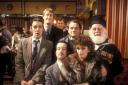 Undated handout photo issued by UKTV of the cast of Only Fools and Horses inside The Nags Head pub from the television sitcom, as TV channel Gold celebrates the show's 40th anniversary. UKTV/BBC via PA.