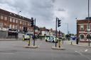 Police have cordoned off Pinner Road following the stabbing
