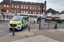 Police at Pinner Road after the stabbing