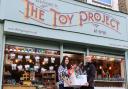 Dan, the collection driver from Attic and Emma, shop assistant at The Toy Project.