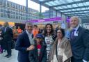 Keyan and family with Mayor Sadiq Khan and TfL commissioner Andy Byford