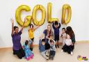 Bright Little Stars Nursery in Stanmore celebrating the 'gold' award. Credit: Bright Little Stars