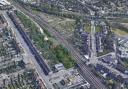 An aerial CGI for plans of new Pinner homes by the Metropolitan line