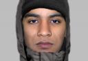 Police have released this e-fit of a man after a sex act performed in front of woman