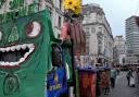 Harrow had a themed float at the parade - ‘save Harrow, save the planet’