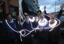 South Harrow's traders turned on their Christmas lights on Friday