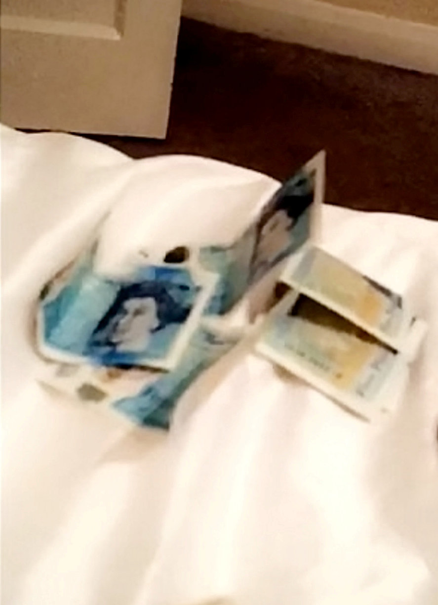 The video showed two of the dealers talking about throwing away £5 notes (Photo: SWNS)