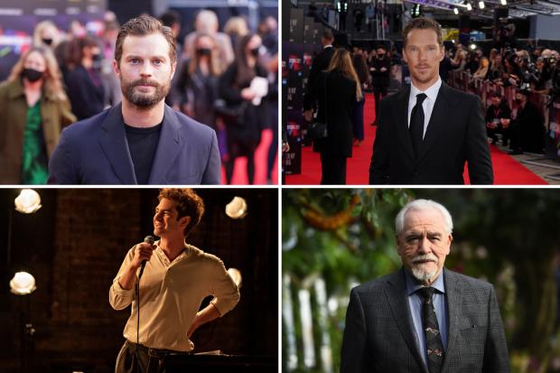 Harrow Times: (top left clockwise) Jamie Dornan, Benedict Cumberbatch, Andrew Garfield, Brian Cox. Credit: PA