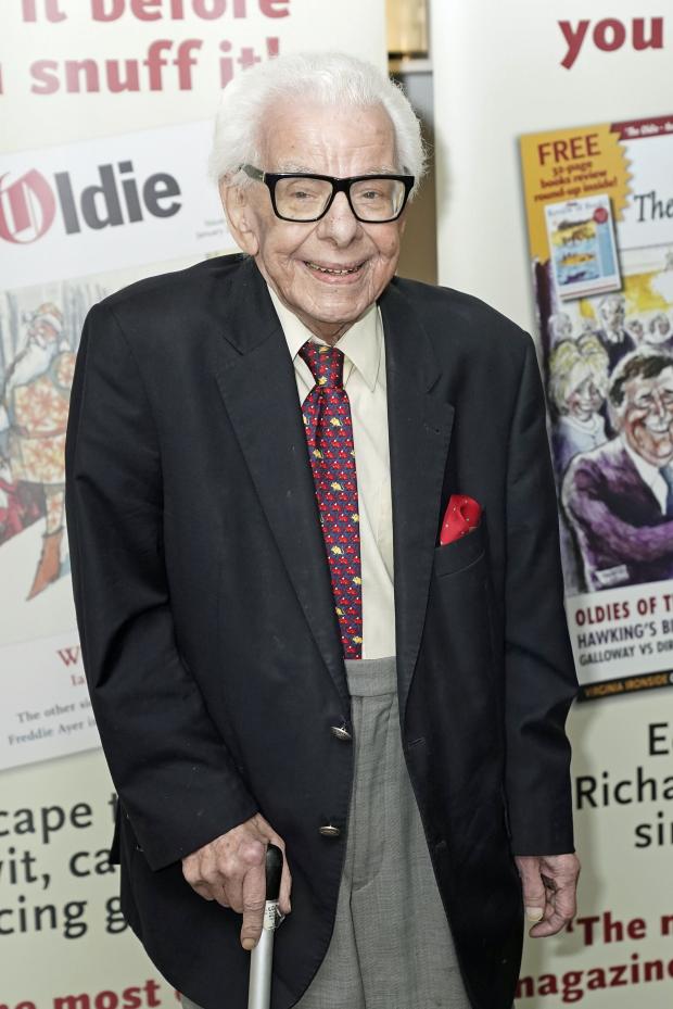 Harrow Times: Barry Cryer arrives at the The Oldie of the Year Awards, at the Savoy Hotel, London, in October 2021. Credit: PA