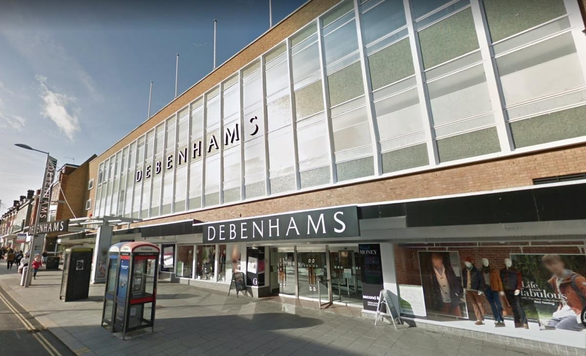 The stabbing took place outside the former Debenhams building