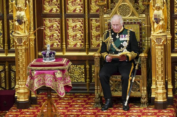 Harrow Times: The Prince of Wales reads the Queen's Speech during the State Opening of Parliament in the House of Lords (PA)