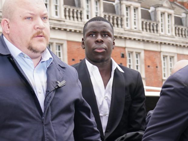 Harrow Times: Zouma on his way into court ahead of the sentencing (PA)