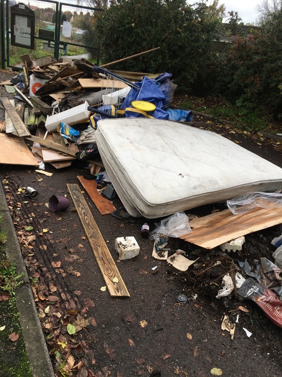 Flytip Outside School (Credit: Brent Council) can be used by LDRS partners