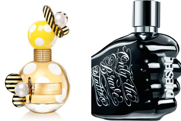 Harrow Times: (Left) Marc Jacobs Honey EDP and (right) Diesel Only the Brave Tattoo EDT (The Perfume Shop/Canva)