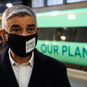 London mayor Sadiq Khan at Euston station ahead of the Glasgow COP21 climate summit. Credit: PA
