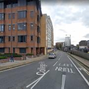 Part of College Road is due to be shut on Sunday for crane works. Picture: Google Street View