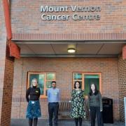 The team pictured at Mount Vernon Cancer Centre