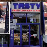 Two people were threatened that they would be stabbed if they did not leave a chicken shop