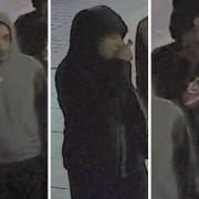 Police would like to speak to these three people after a triple stabbing at Harrow-on-the-Hill