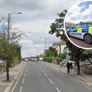 Part of Harrow View was shut this morning (July 23) after a crash between a motorcycle and a car