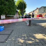 Picture from scene of Harrow triple stabbing