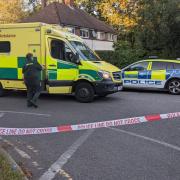 Police had cordoned off of Masefield Avenue and Chenduit Way in Stanmore, close to Bentley Priory following the stabbing
