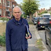 Mike Williams. Mike Williams is urging the council to fix the \'uneven and dangerous\' pavements along Butler Avenue. Image Credit: Grant Williams