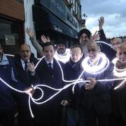 South Harrow's traders turned on their Christmas lights on Friday