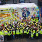 The Kindness Offensive bus will arrive at Brent Cross Shopping Centre with 150 volunteers ready to pack and wrap presents for busy shoppers