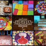 Kolam South Indian floor designs