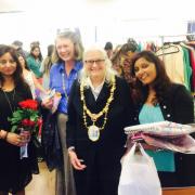 Guests at the Party Guru Diwali Mela with the Mayor and Mayoress of Harrow (Photo: Elisha Carter's Anchor Bays Studio)