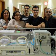 The Patel family from Colindale in Barnet have been reunited with one of the same nurses that helped deliver their children at Northwick Park Hospital in Harrow.