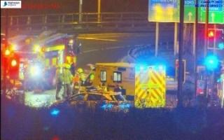 M25 delays after collision in north London
