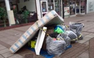 An example of fly-tipping on Kenton Road