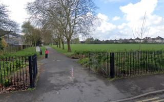 Emergency services were called to Queensbury Park on Monday (April 8)